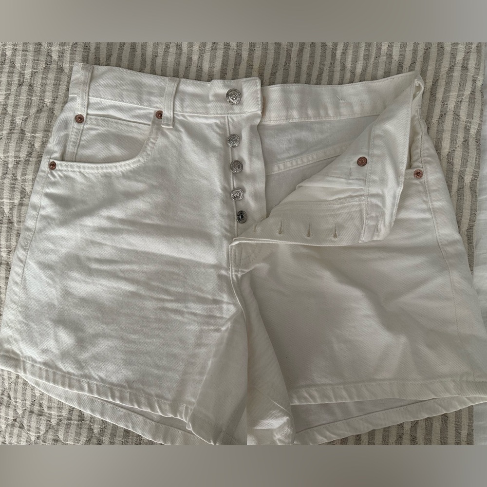 We The Free White Jean Shorts